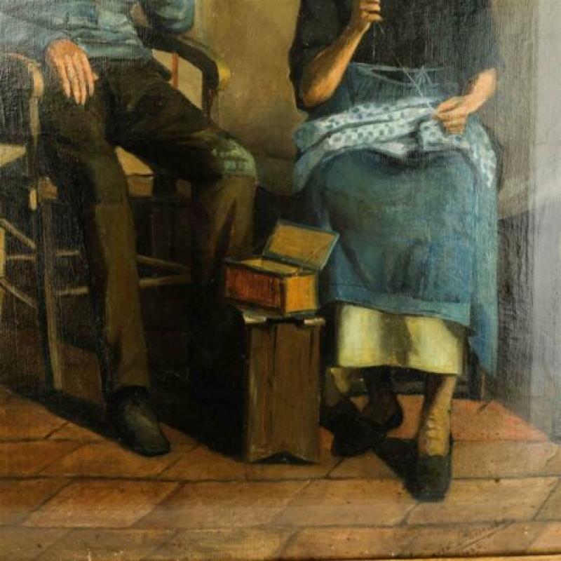 19e eeuws schilderij gesigneerd Chainaye