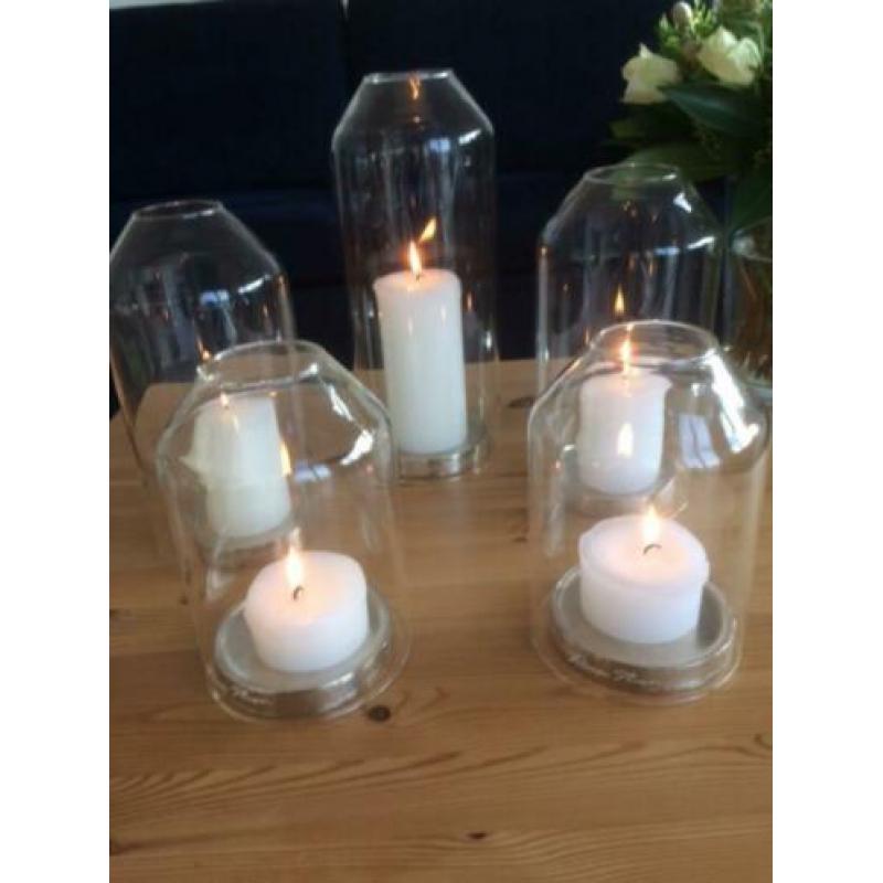 Rivièra Maison windlichten L, M en S - glas - Candle Dômes