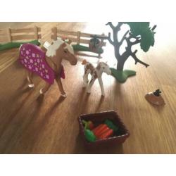 Playmobil 5227 Paddock met paardenfamilie COMPLEET