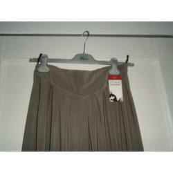 Magna Taupe Lange Stretch Harem Broek maat 52-54 Nieuw
