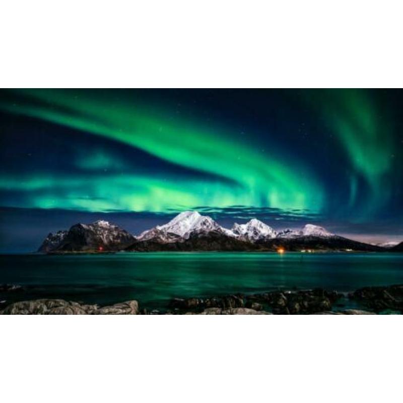 AURORA BOREALIS Polyester Poster Banner Vlag