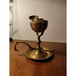 19e eeuwse olie lamp schip walvis olie kandelaar