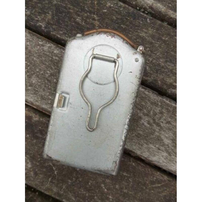 5 maal oude vintage metaal chroom zaklamp