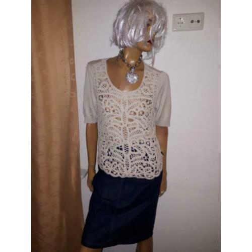 Didi prachtige tricot shirt maat XL ZGAN beige