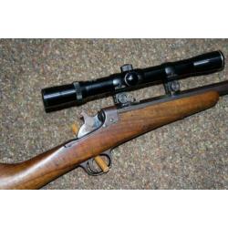 Antiek tuingeweer rolling block zwartkruit short 6mm flobert