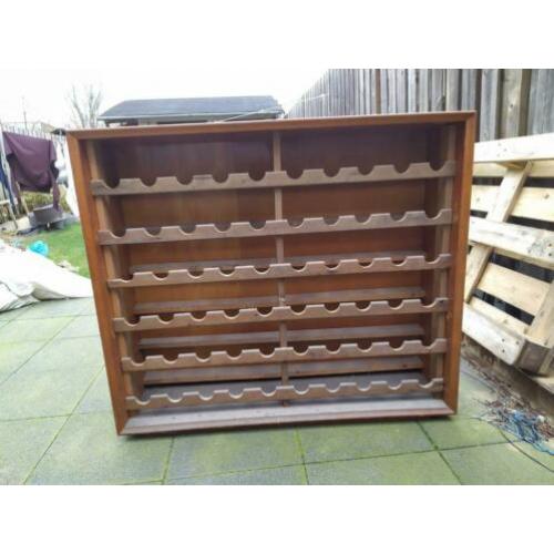 Houten wijnrek 110 breed 95 hoog