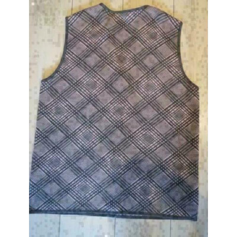 Atelier GJ creation roze met grijs geruit bodywarmer maat XL