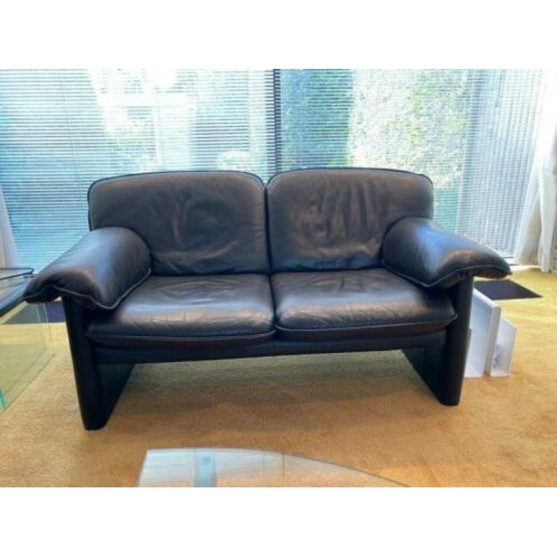 JORI design bankstel zwart leer 2,5 zits
