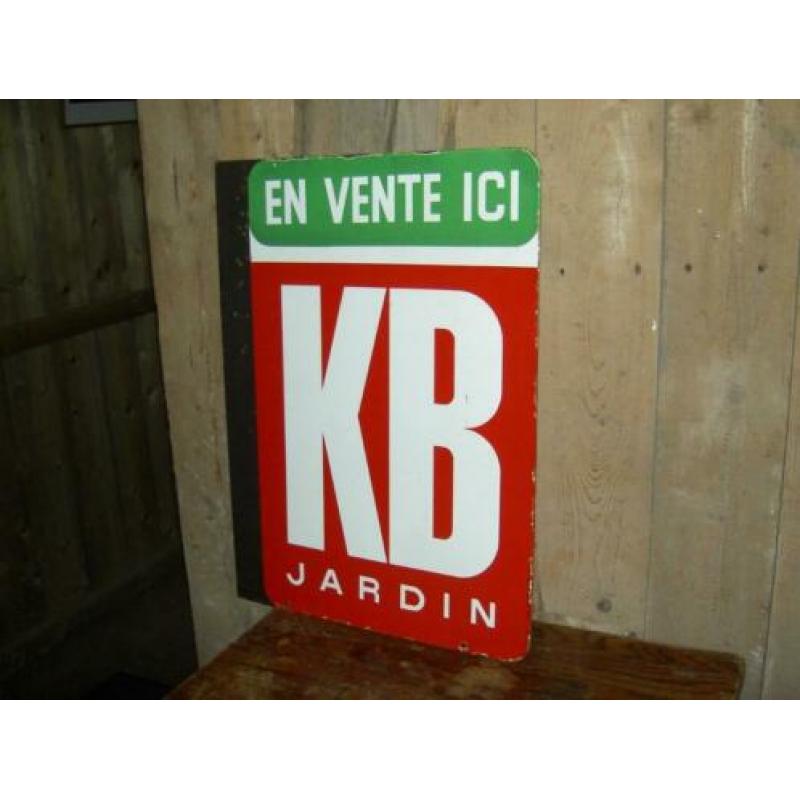 Emaille reclamebord kb jardin