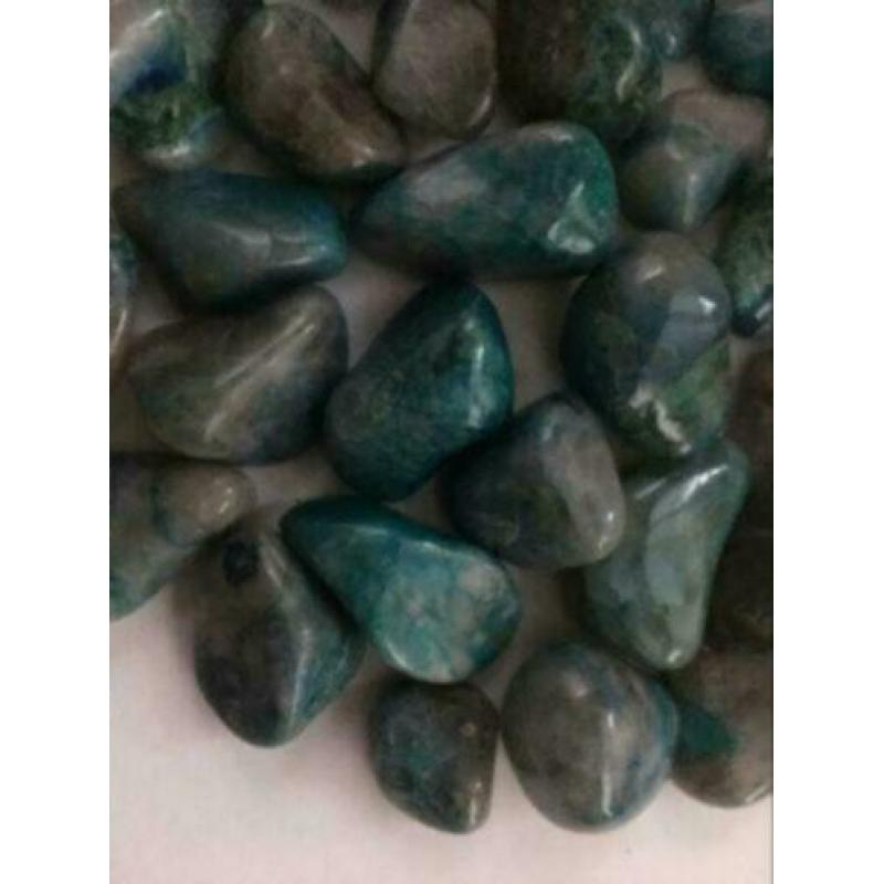 5 sets edelsteen: chrysocolla malachiet shattukite azurite