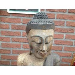 houten Mandalay-Boeddha buste uit Thailand