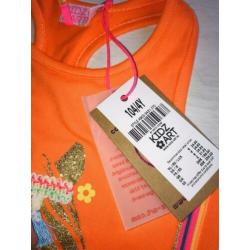 Shirtje Kidz Art nieuw met kaartjes maat 104 oranje paard
