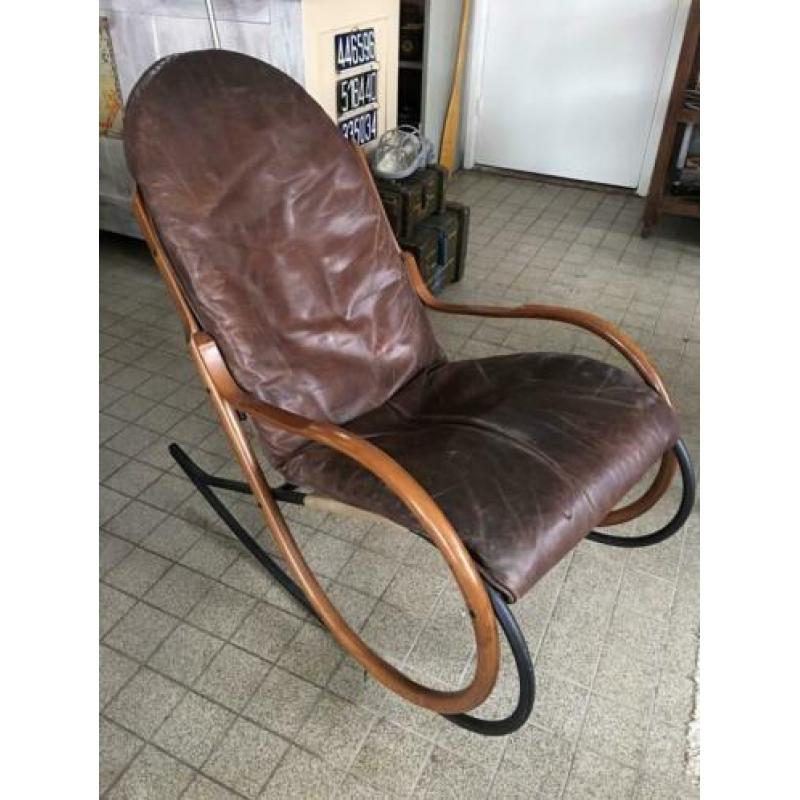 Mid century design schommel stoel van Paul Tuttle