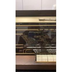 Oude Phillips bi ampli stereo gramm buizenradio