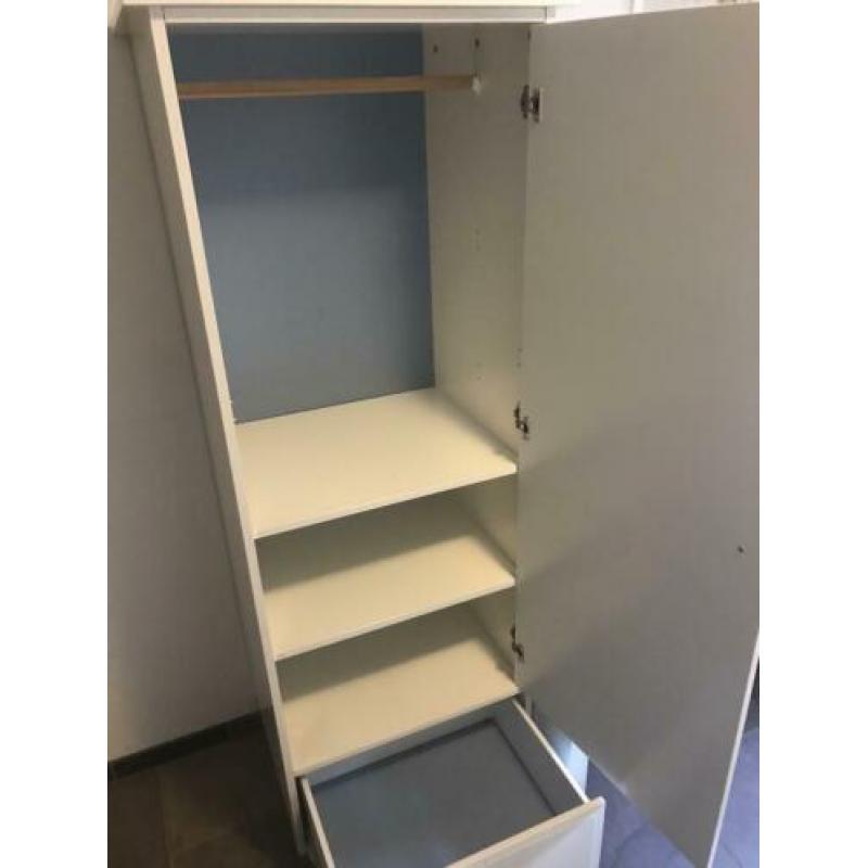 2x Hemnes klerenkast /kledingkast met lades, plank en roede