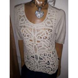 Didi prachtige tricot shirt maat XL ZGAN beige