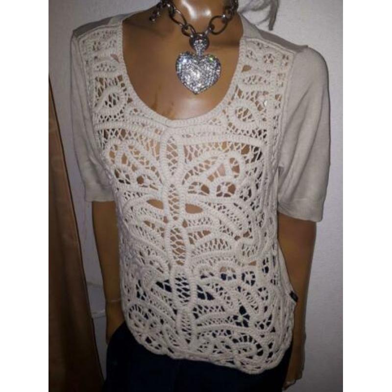 Didi prachtige tricot shirt maat XL ZGAN beige