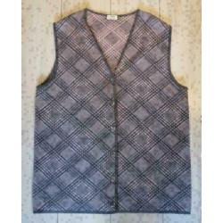 Atelier GJ creation roze met grijs geruit bodywarmer maat XL