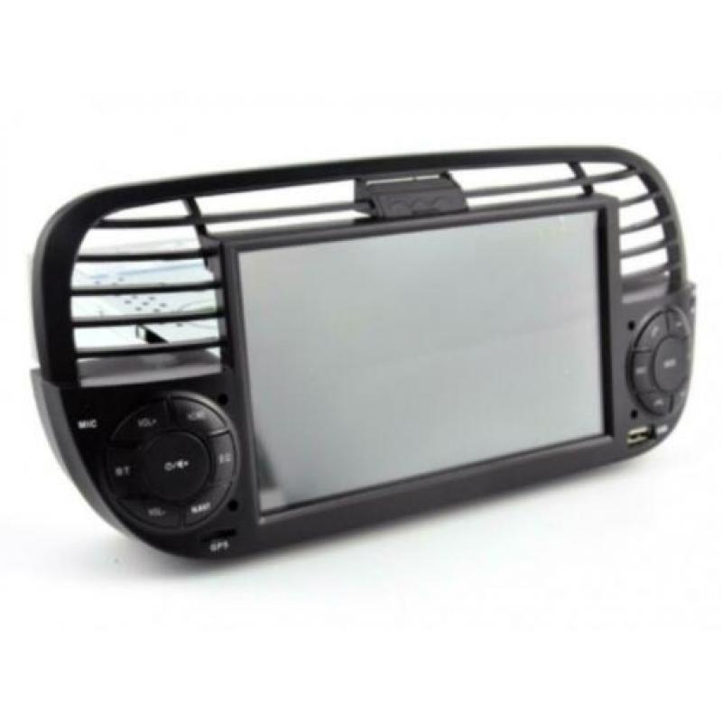 navigatie fiat 500 2010 carkit touchscreen android 9 zwart