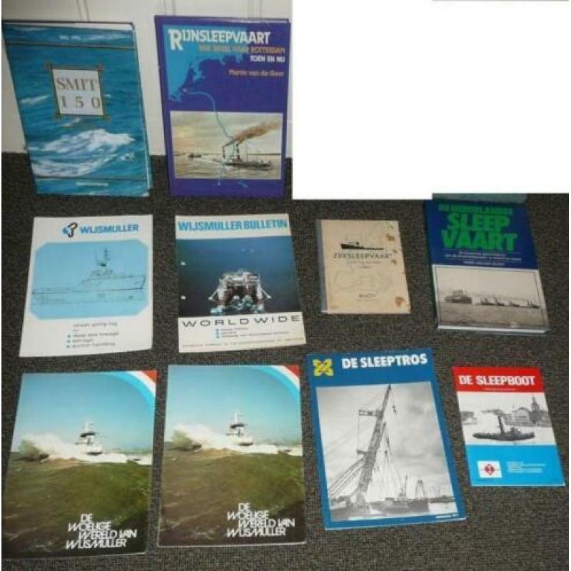 15 boeken / bladen Sleepboten sleepvaart Muller: Sleepboten