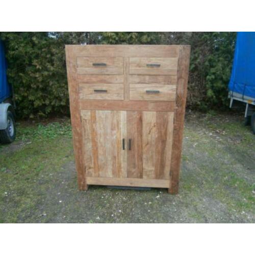 Meidenkast oud teak massief topper voor een laag prijsje