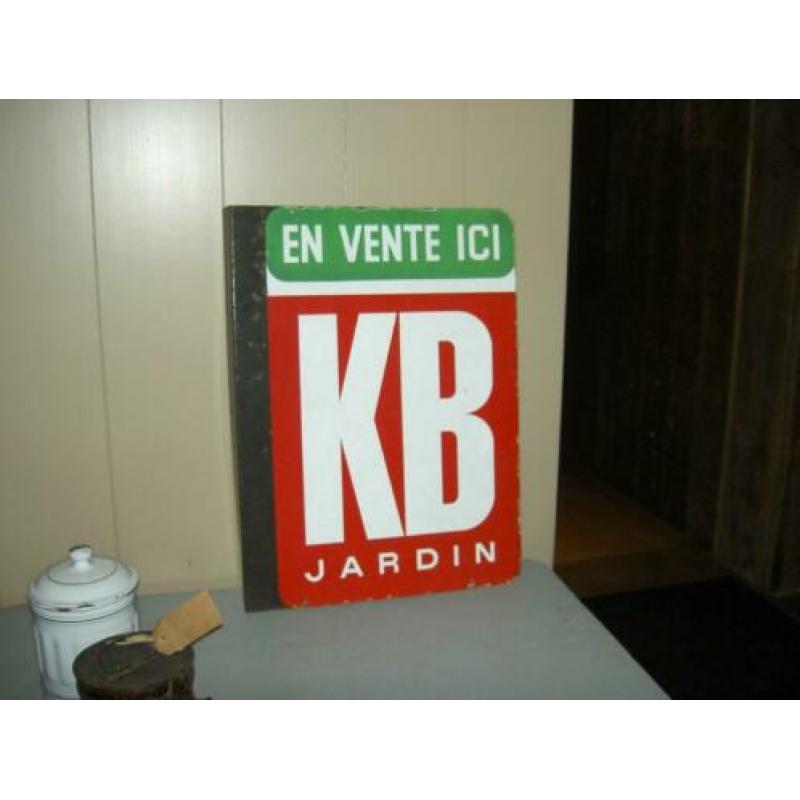 Emaille reclamebord kb jardin