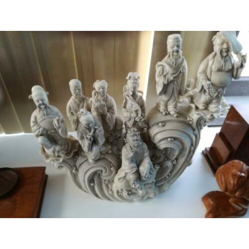 chinees porcelein/beeldengroep blanc de chine