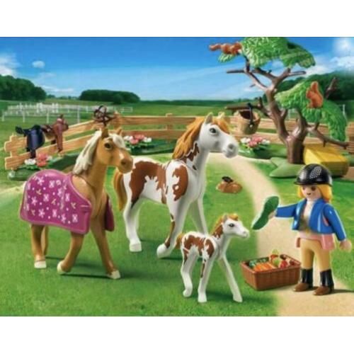Playmobil 5227 Paddock met paardenfamilie COMPLEET