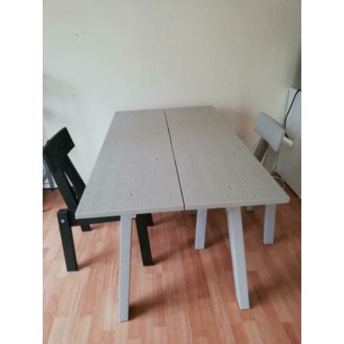 Piet Hein Eek voor ikea grijze eettafel 135x80 cm industriel