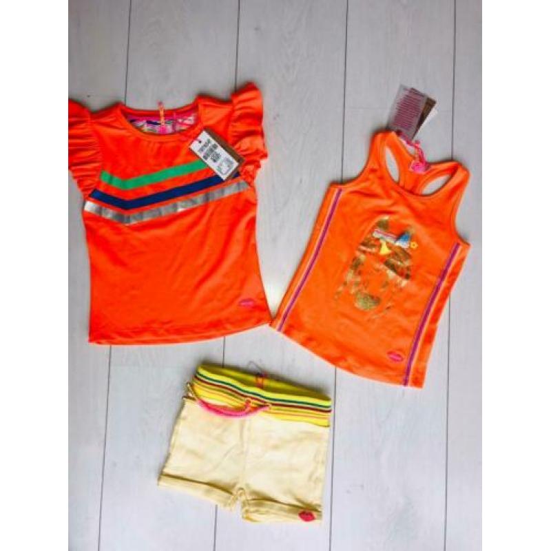 Shirtje Kidz Art nieuw met kaartjes maat 104 oranje paard