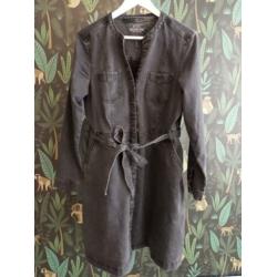 Zwartgrijs denim jurk met ceintuur ESPRIT EDC maat 42 XL