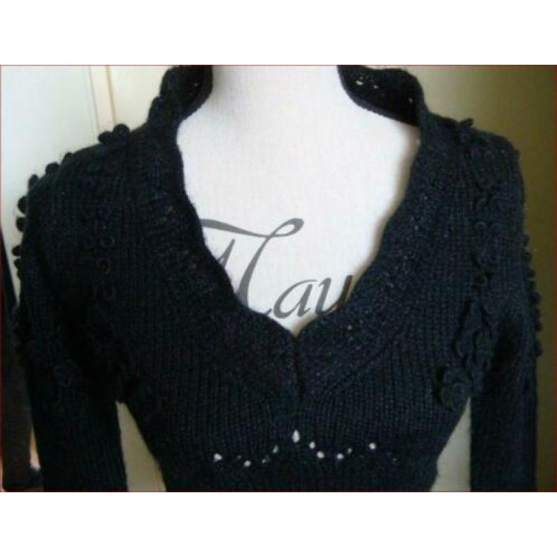 ZGAN design zwarte mohair trui van ONLY maat S