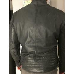 Leren jas biker maat L