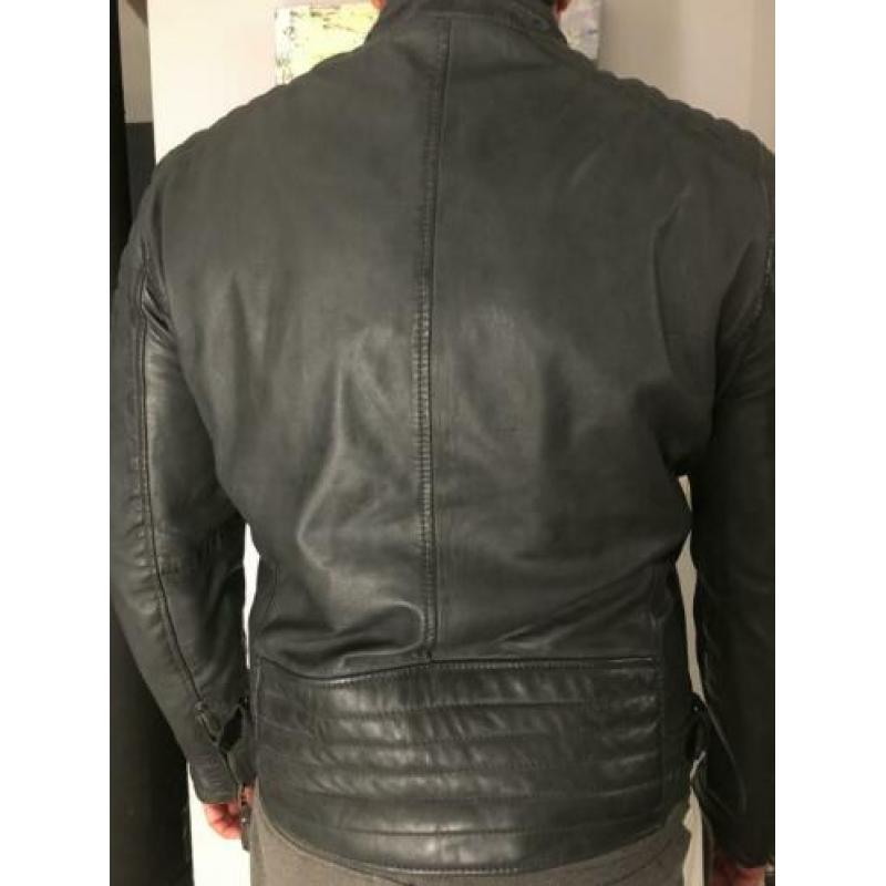 Leren jas biker maat L