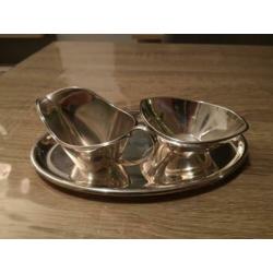 Vintage LWMS zilver/verzilverd roomstel