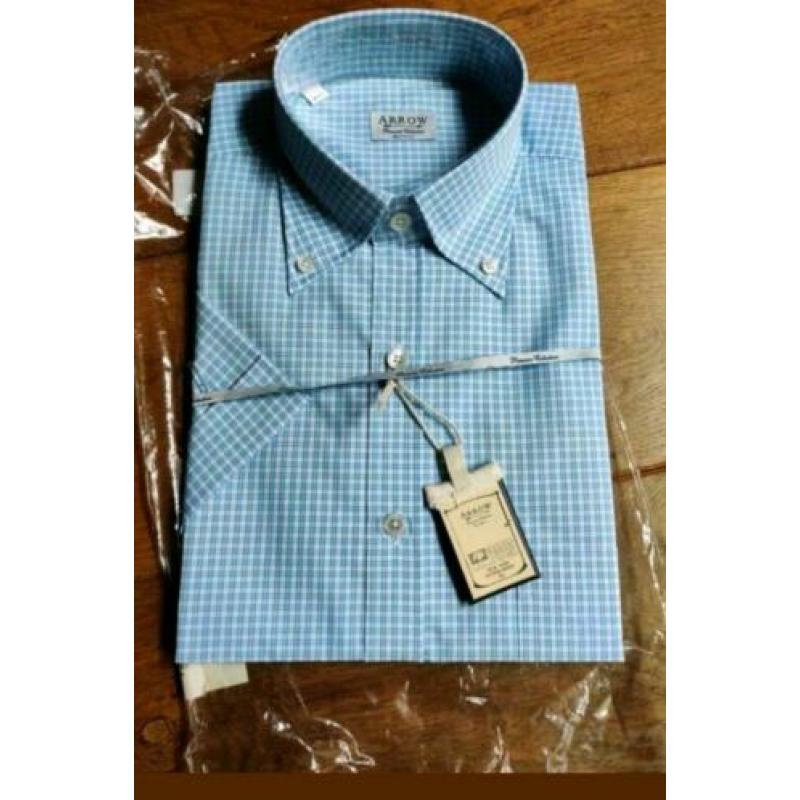 Arrow geruit overhemd korte mouwen Maat 38 W112 shirt