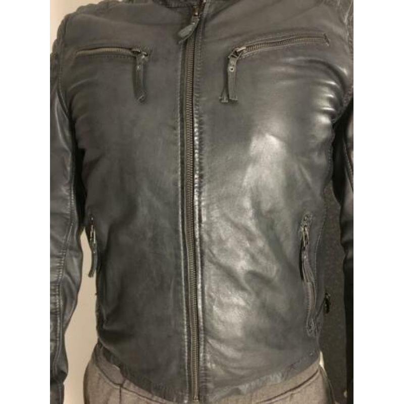 Leren jas biker maat L