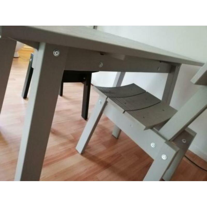 Piet Hein Eek voor ikea grijze eettafel 135x80 cm industriel