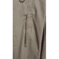 Taupe flared jeans met leer maat 27