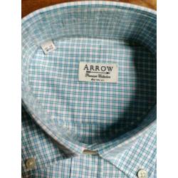 Arrow geruit overhemd korte mouwen Maat 38 W112 shirt