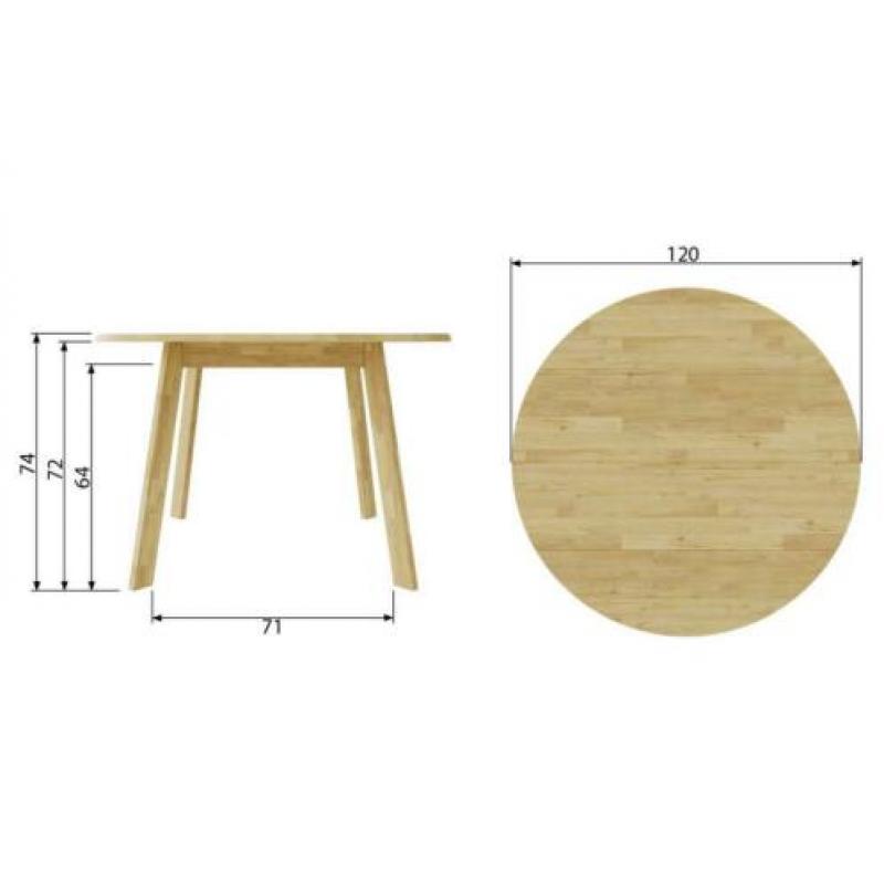 Woood Disc eiken eettafel 120 cm