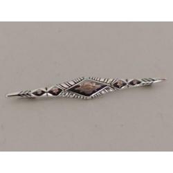 Zilveren broche met niello en verguld zilveren inleg