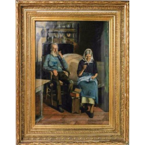 19e eeuws schilderij gesigneerd Chainaye