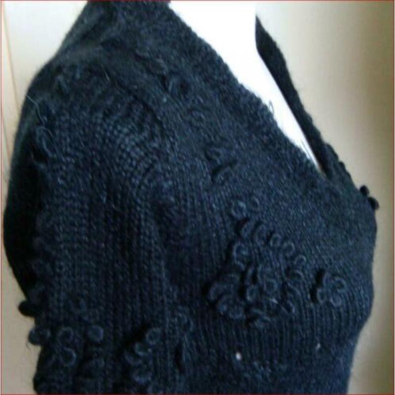 ZGAN design zwarte mohair trui van ONLY maat S