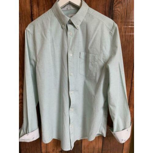 Zgan gaaf mint groen overhemd van Ben Sherman (Maat M)