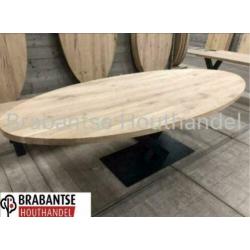 Boomstamtafel boomstam tafel eiken tafels 10%openingskorting