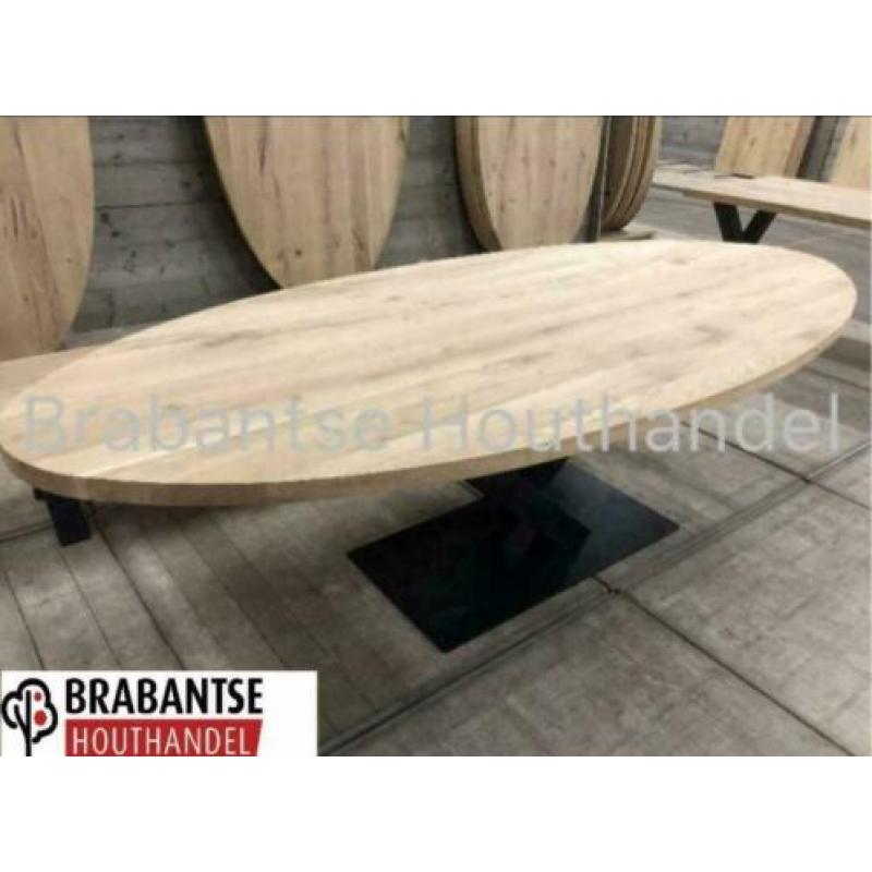 Boomstamtafel boomstam tafel eiken tafels 10%openingskorting