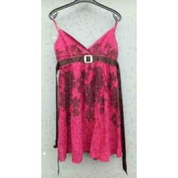 DEPT cerise/bruin tuniek mt M