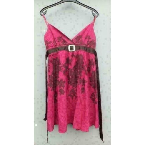 DEPT cerise/bruin tuniek mt M