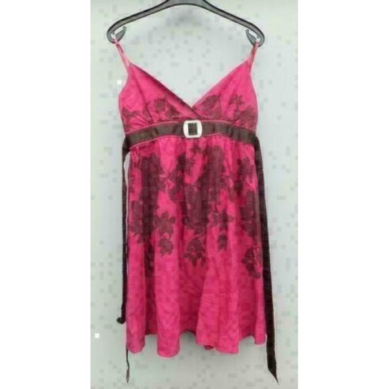 DEPT cerise/bruin tuniek mt M